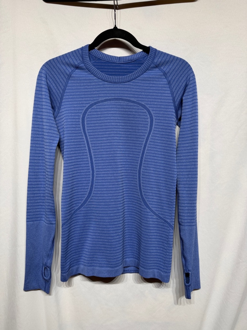 Lululemon Swiftly Tech Long Sleeve Crew Heathered Sapphire Blue 6 - Picture 2 of 8